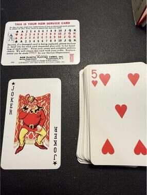 KEM 1947 Hummingbird Playing Cards 2 Full Decks Set + Bridge Score Pads